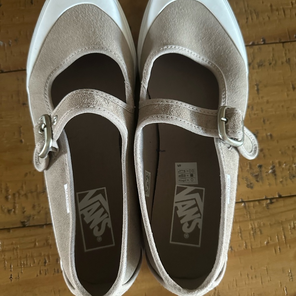 Vans Women's Beige Mary Jane Sneakers